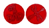 Happy Father’s Day Cookie Embosser Stamp Set used for pressing fondant icing and cake embossing