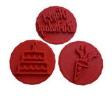 Happy Birthday cupcake and cookie embossing stamp